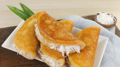 Bánh bò nướng lá dứa