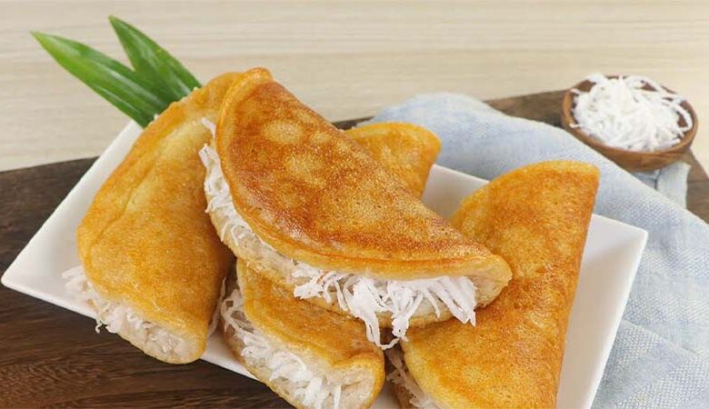 Bánh bò nướng lá dứa