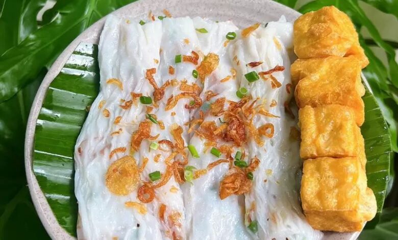 Bánh cuốn nhân thịt mộc nhĩ