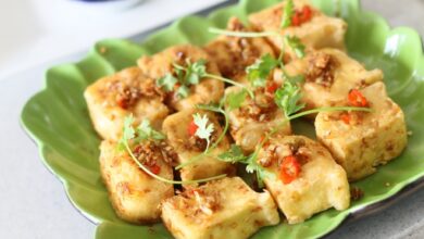 Đậu hũ chiên sả ớt