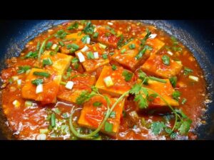 Đậu hũ sốt cà chua chay