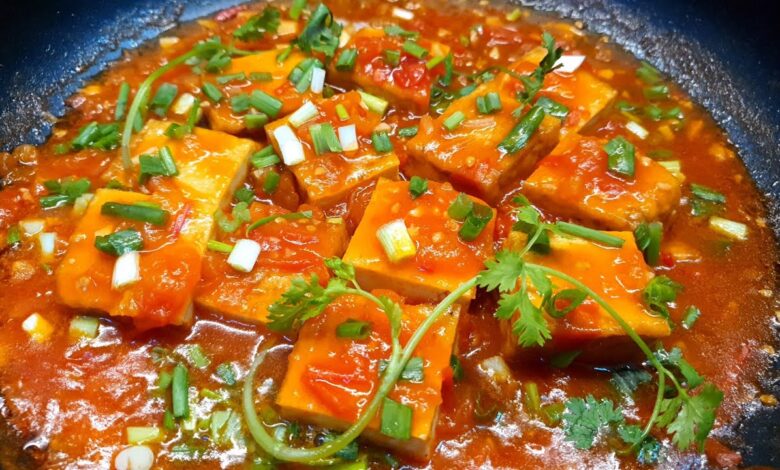 Đậu hũ sốt cà chua