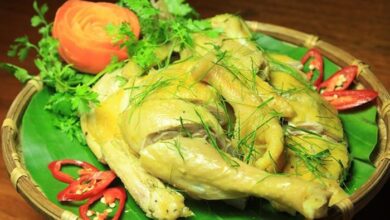 Gà nướng lá chuối