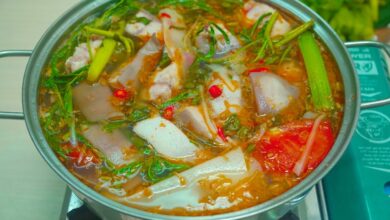 Lẩu cá bớp măng chua