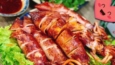 Mực trứng nướng sa tế