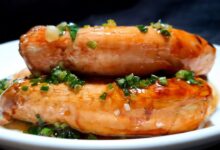 Nấm đùi gà nướng mỡ hành