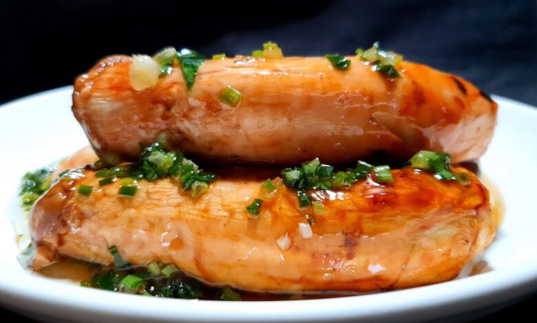 Nấm đùi gà nướng mỡ hành