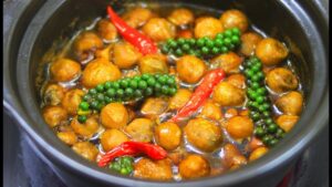 Nấm rơm kho tiêu