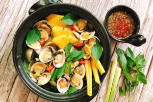 Nghêu hấp sả