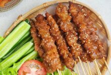 Thịt xiên nướng sa tế